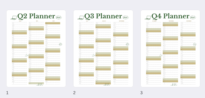 quarterly content calendar template